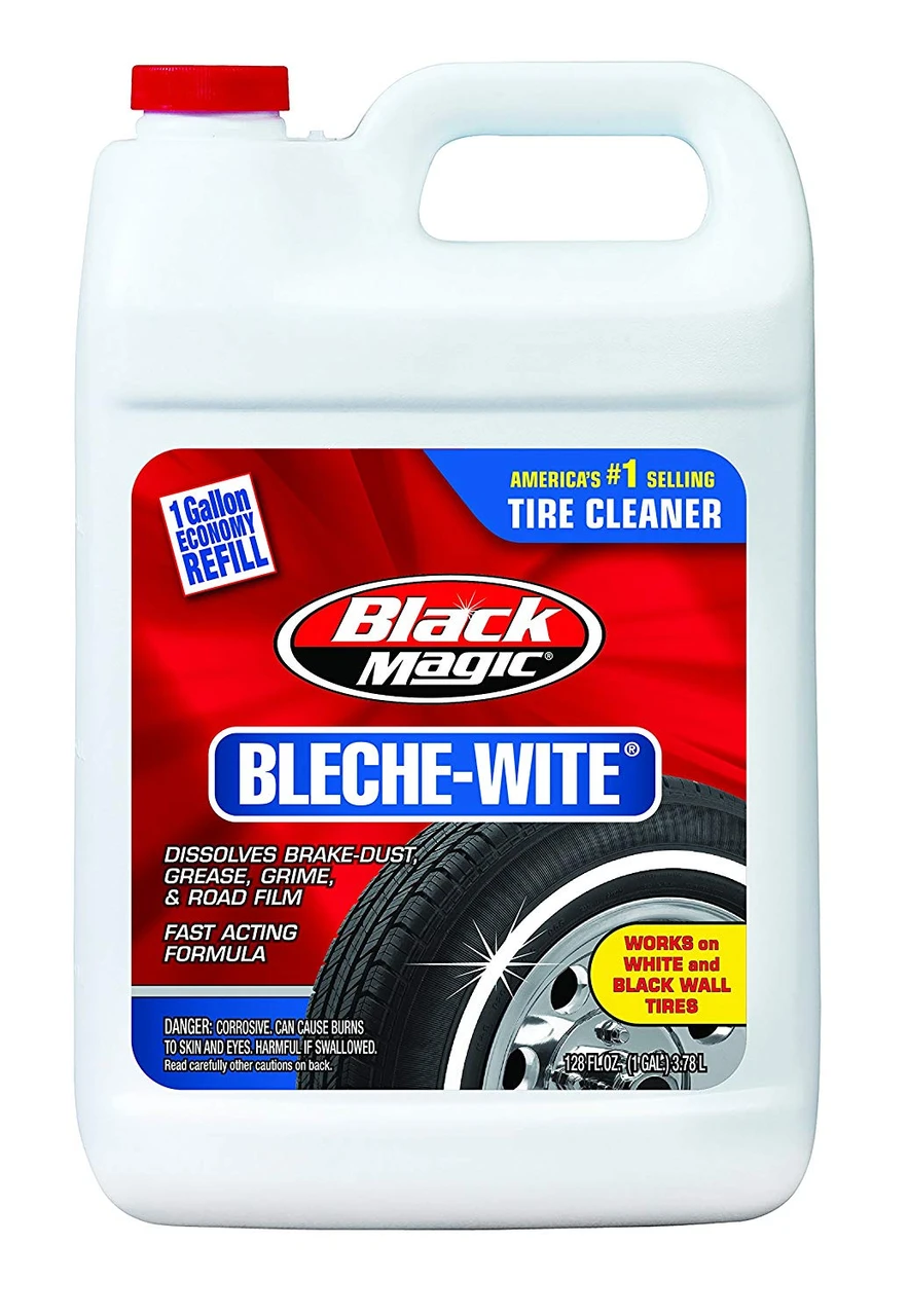 Black Magic 800002222 Bleche-Wite Tire Cleaner, 1 Gallon