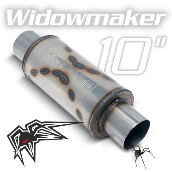 Black Widow Exhaust 10" Widowmaker 2.5"/3"/3.5"/4" - 5" Round (BW0013)