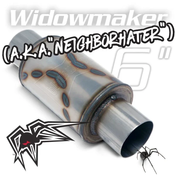 Black Widow Exhaust 6" Widowmaker 2.5"/3"/3.5"/4" - 5" Round (BW0012)