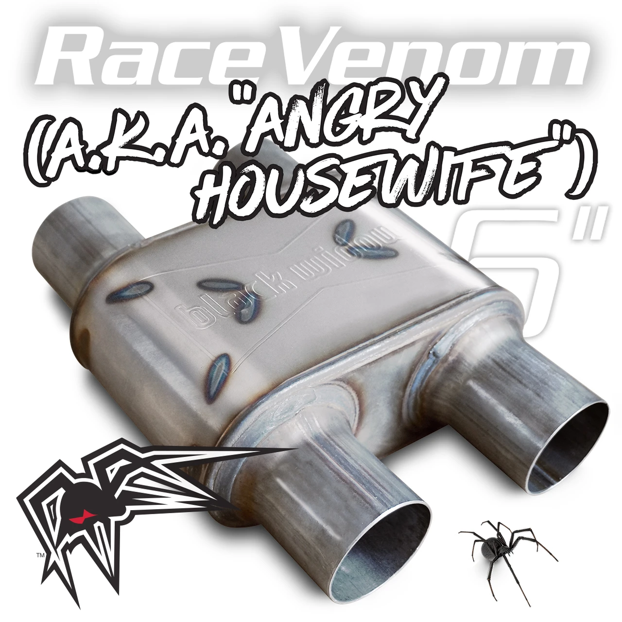 Black Widow Exhaust Race Venom Series 2.5"/3" Muffler (BWAHWDD)