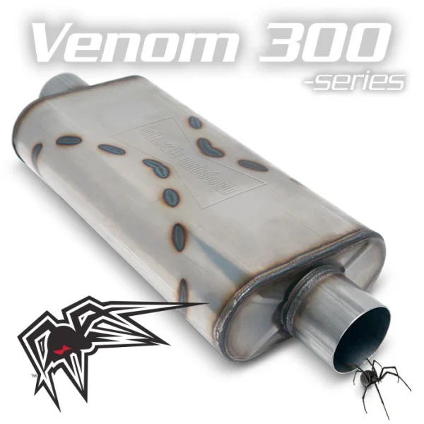 Black Widow Exhaust Venom 300-Series 2.5" Mufflers (BW005)
