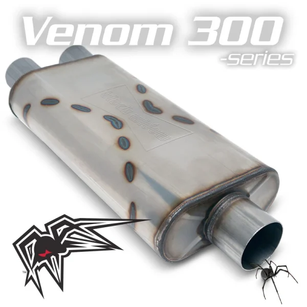 Black Widow Exhaust Venom 300-Series 3" Mufflers (BWSDV3)