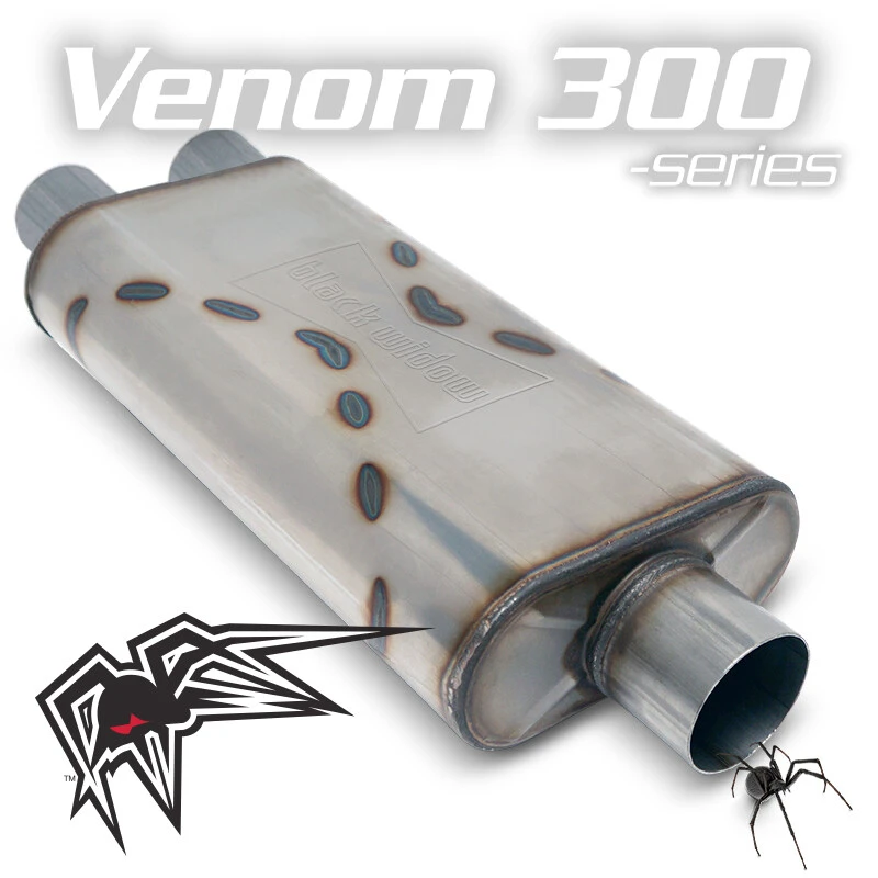 Black Widow Exhaust Venom 300-Series 3" Mufflers (BWSDV3)