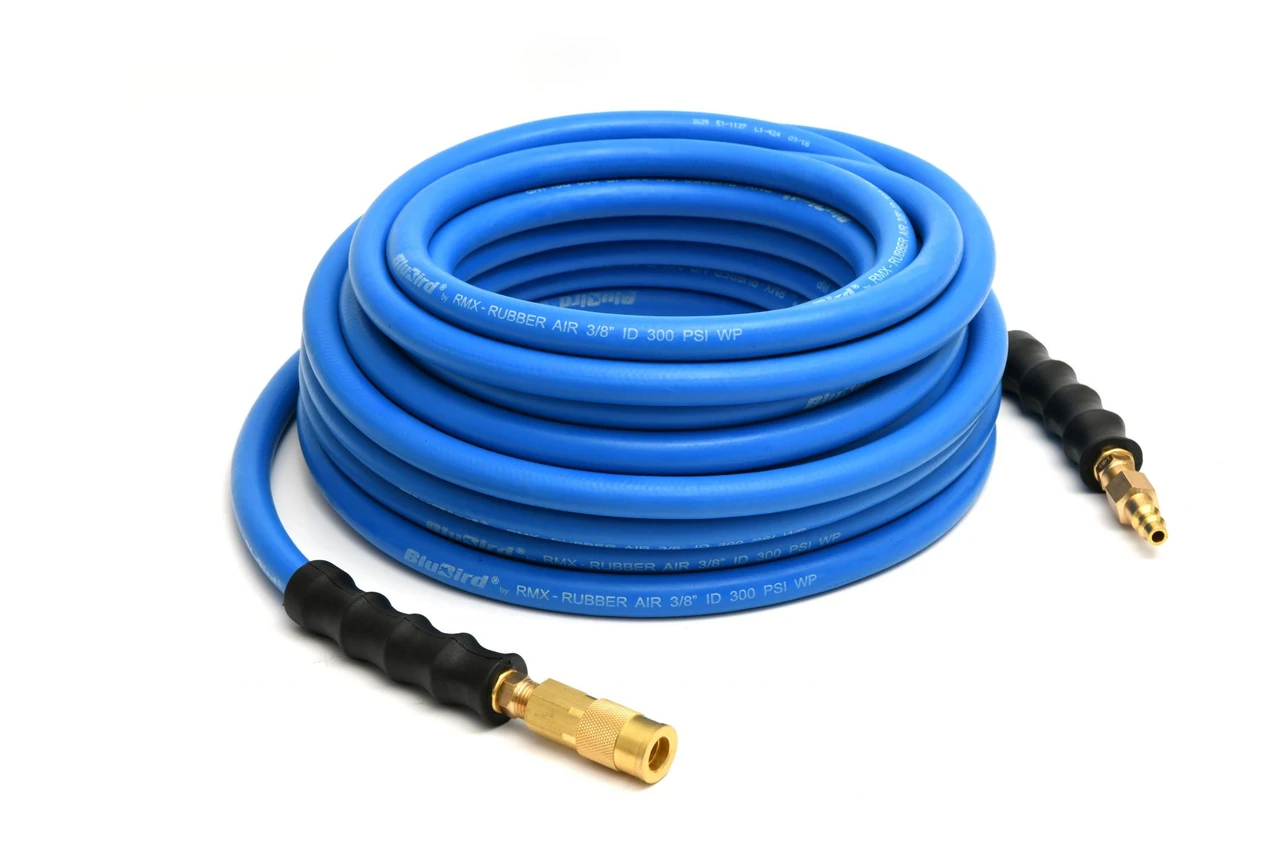 BluBird Rubber Air Hose Assembly 3/8" w/ Quick Connects - Variations (BB38-QC) — product image 2