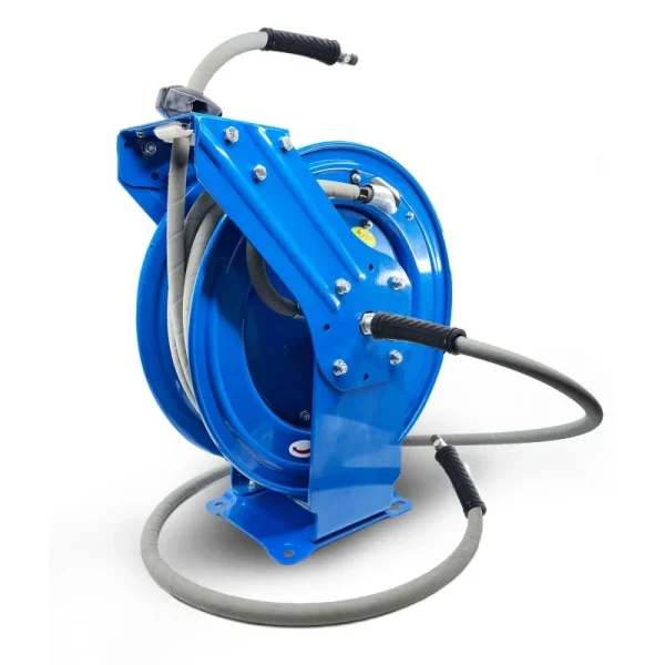 BluShield 3/8" x 50' Dual Arm Pressure Washer Hose & Reel Assembly (PWSWRDA3850)