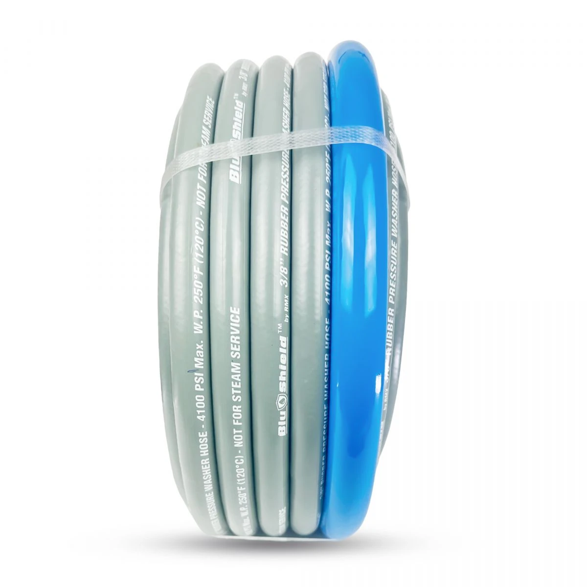 BluShield Double Wire 3/8" X 50' or 100' 6K PSI Pressure Washing Hose (PWDW38) — product image 2