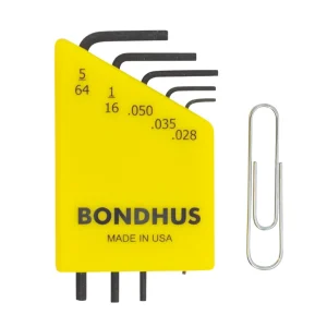Bondhus 5-Piece .028-5/64" Short Hex End L-Wrench w/ProGuard (12243)
