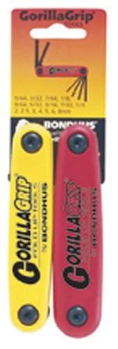 Bondhus 16pc 2-8mm & 5/64-1/4" Hex GorillaGrip Fold-up Pack (12522)