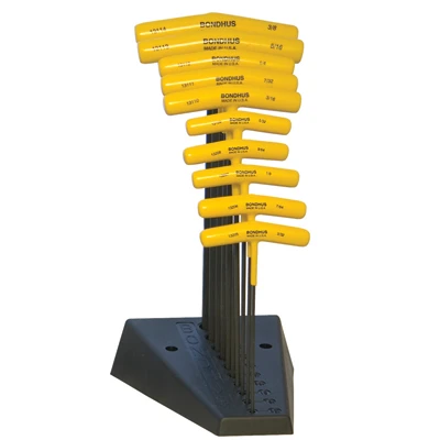 Bondhus 10-Piece 3/32-3/8" Balldriver T-Handle Hex Key w/Stand (13190)