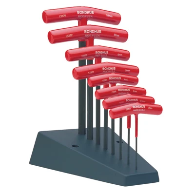 Bondhus 8pc 2-10mm Graduated Hex Tip T-Handle Hex Key w/Stand (13389)