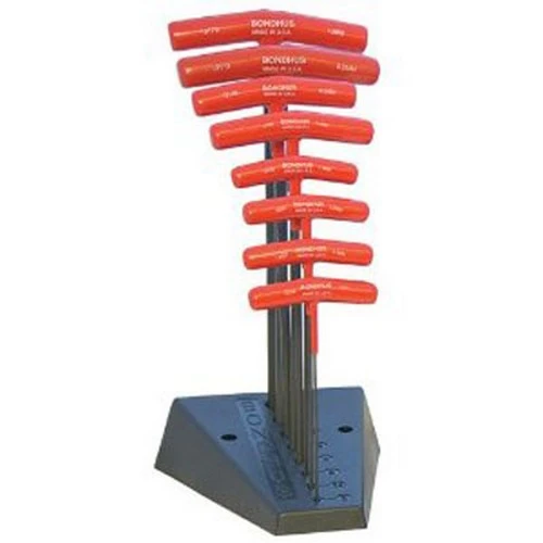 Bondhus 8pc 2-10mm x 9" T-Handle Hex Key w/ProGuard & Stand (15389)