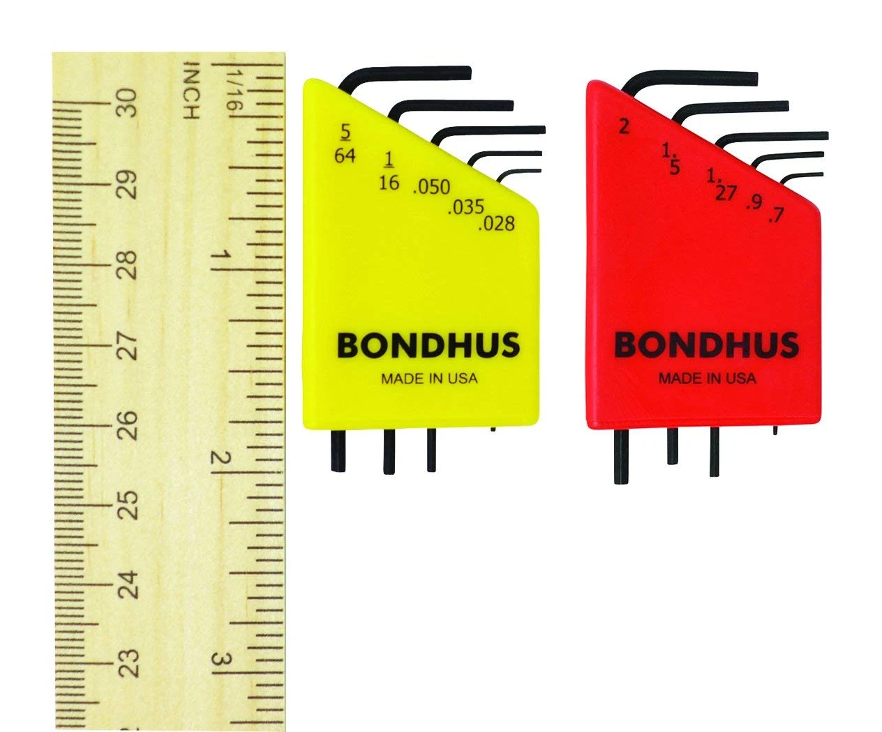Bondhus 10-Piece Metric & SAE Hex End L-Wrench w/ProGuard (20393)