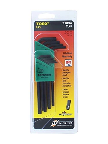 Bondhus 8-Piece T9-T40 Long Star Tip L-Wrench Set w/ProGuard (31834) — product image 2