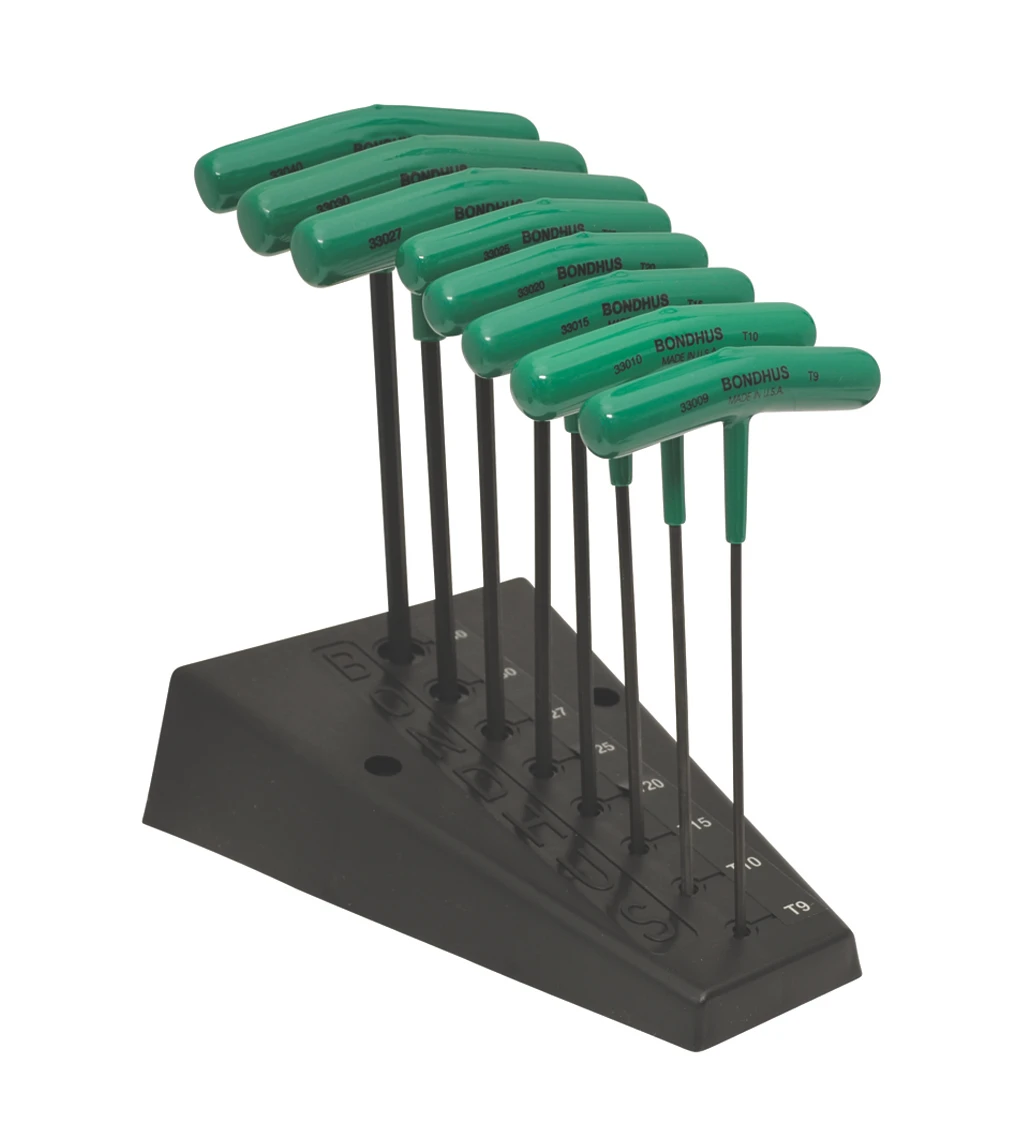 Bondhus 8-Piece T9-T40 Graduated Star Tip T-Handle Set w/Stand (33034)