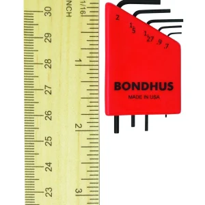 Bondhus 5-Piece .71-2mm Short Hex End L-Wrench w/ProGuard (35392)