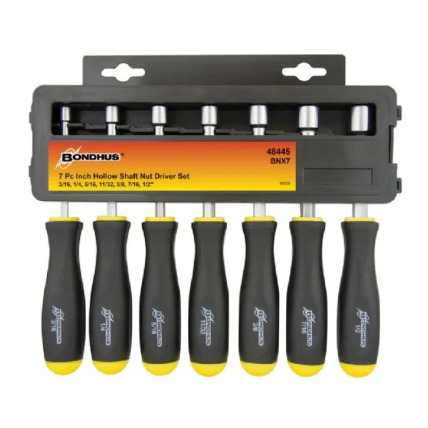 Bondhus 7-Piece 3/16-1/2" Hollow Shaft Nut Driver (48445)