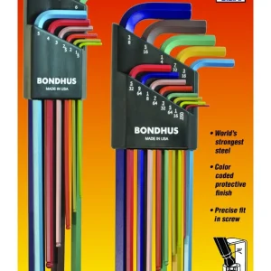 Bondhus 22pc .050-3/8" x 1.5-10mm ColorGuard Ballend L-Wrench (69600)