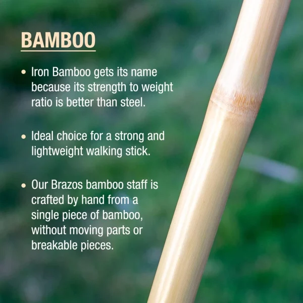 Brazos Iron Bamboo Rustic Walking Stick (602-3000-11)