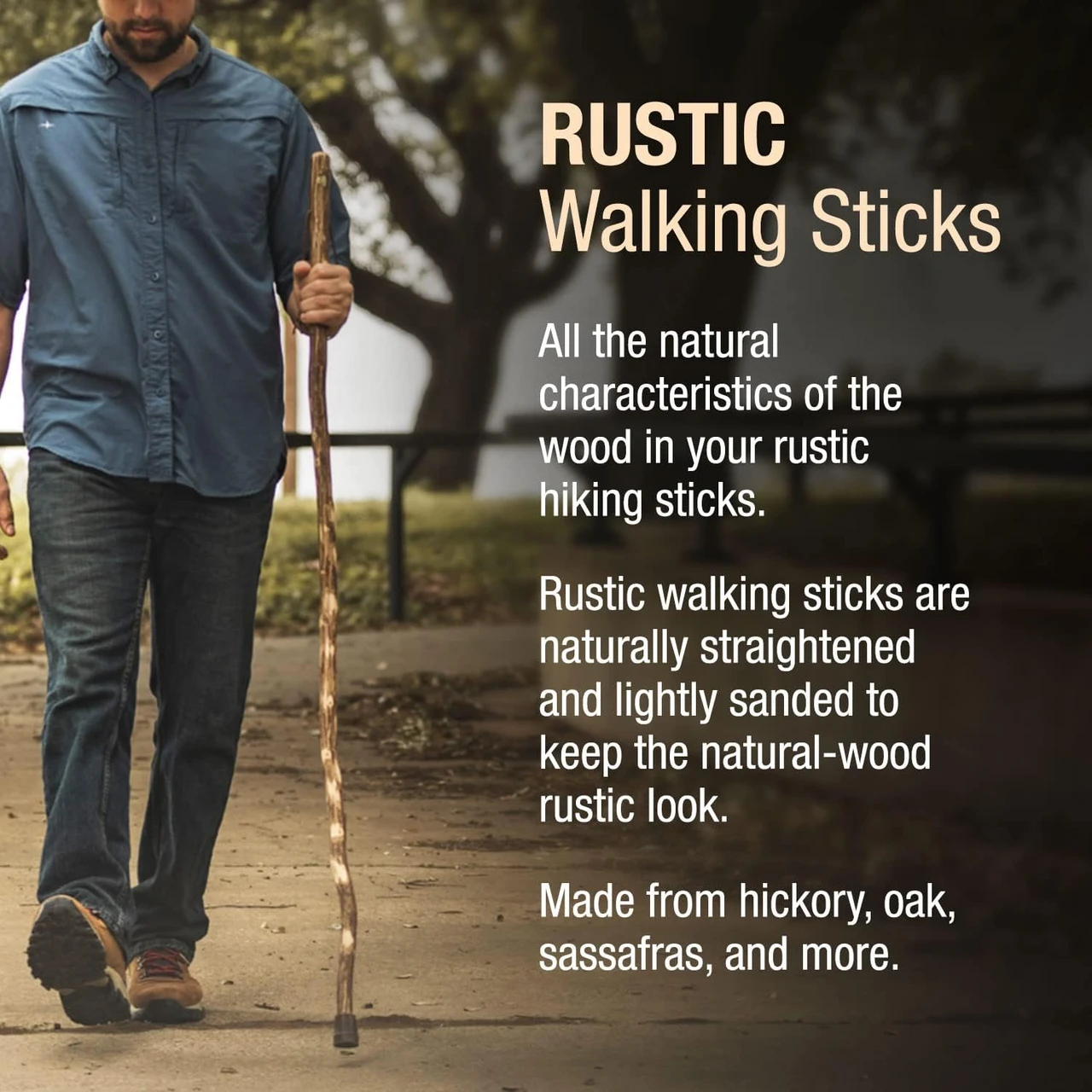 Brazos Ironwood Rustic Walking Stick (602-3000-115) — product image 5
