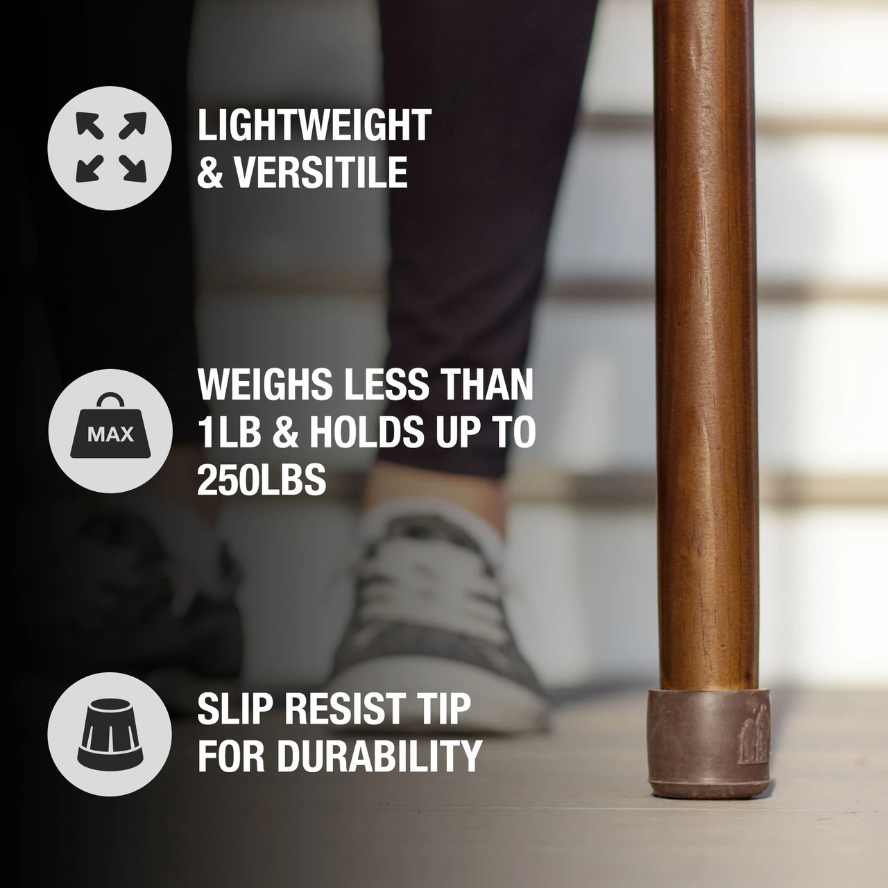Brazos Traditional Straight Pine Handcrafted Walking Stick (602-3000-123) — product image 4