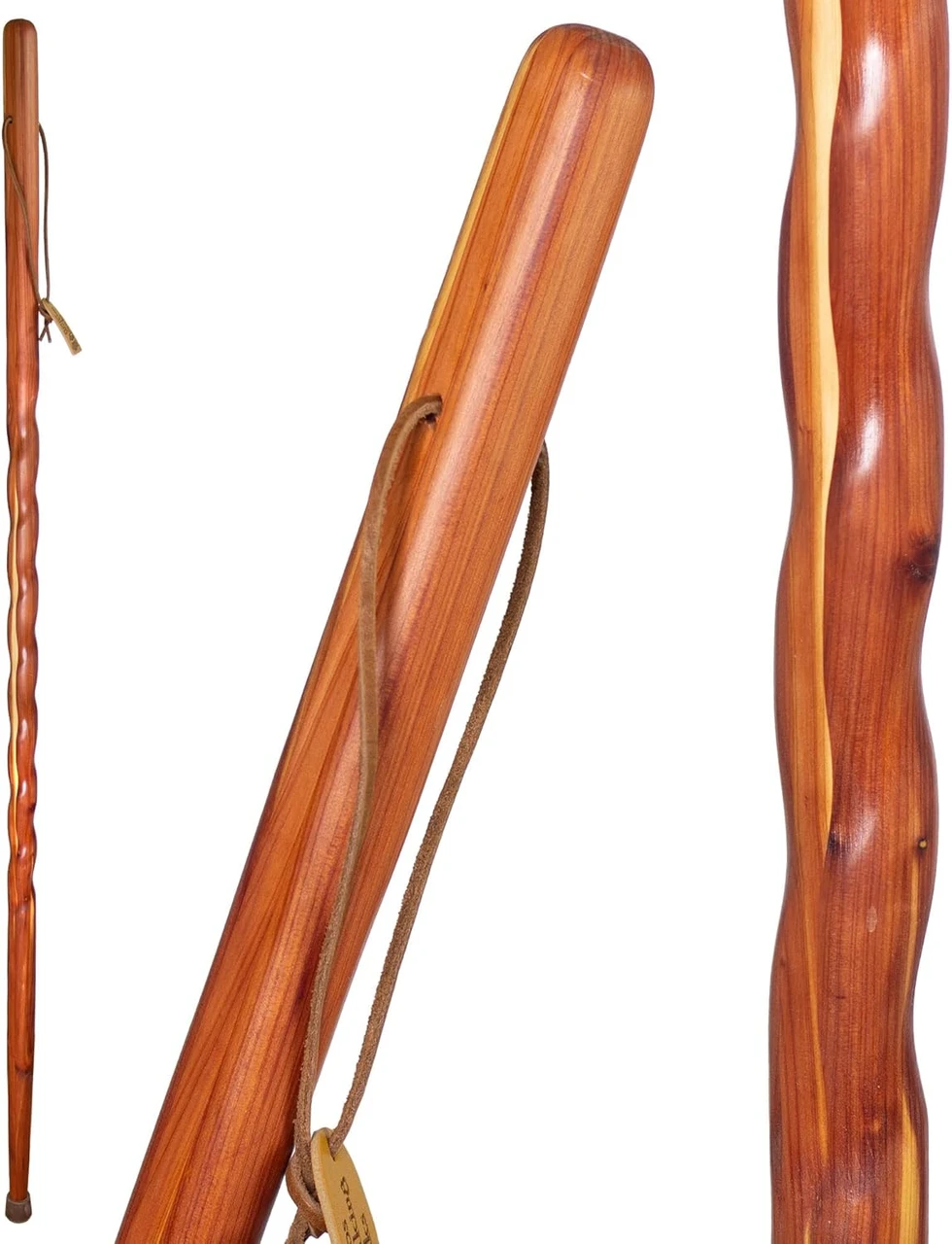 Brazos Twisted Cedar Backpacker Handcrafted Walking Stick (602-3000-125)