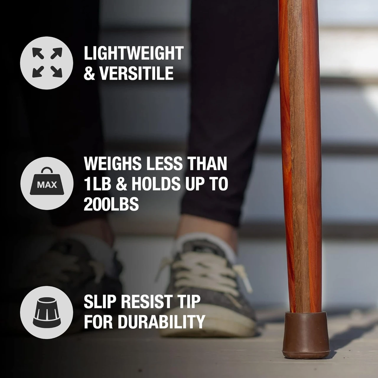 Brazos Twisted Cedar Backpacker Handcrafted Walking Stick (602-3000-125) — product image 5