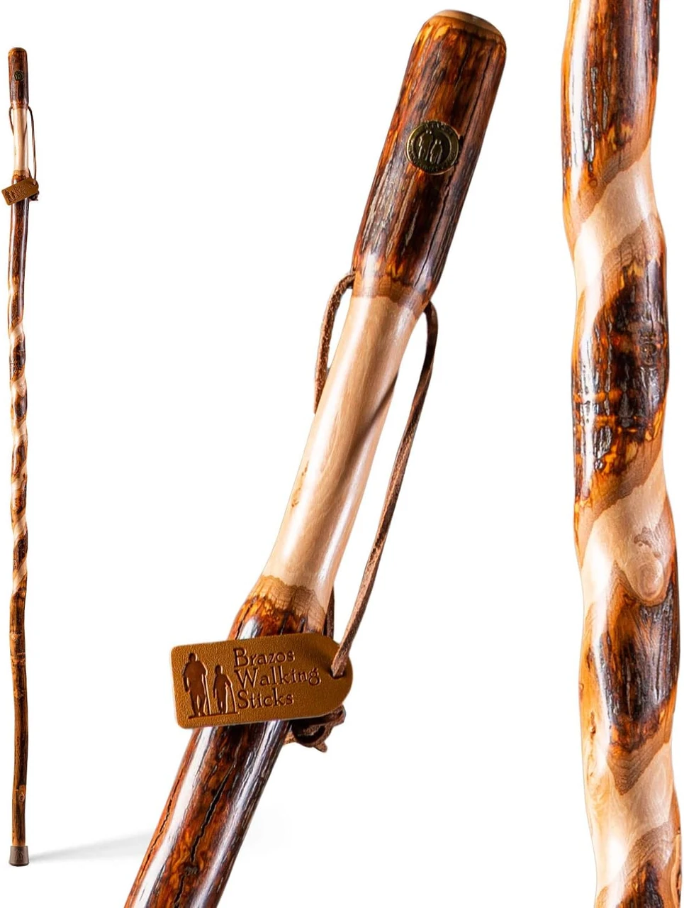Brazos Twisted Hickory Rustic Walking Stick (602-3000-128)