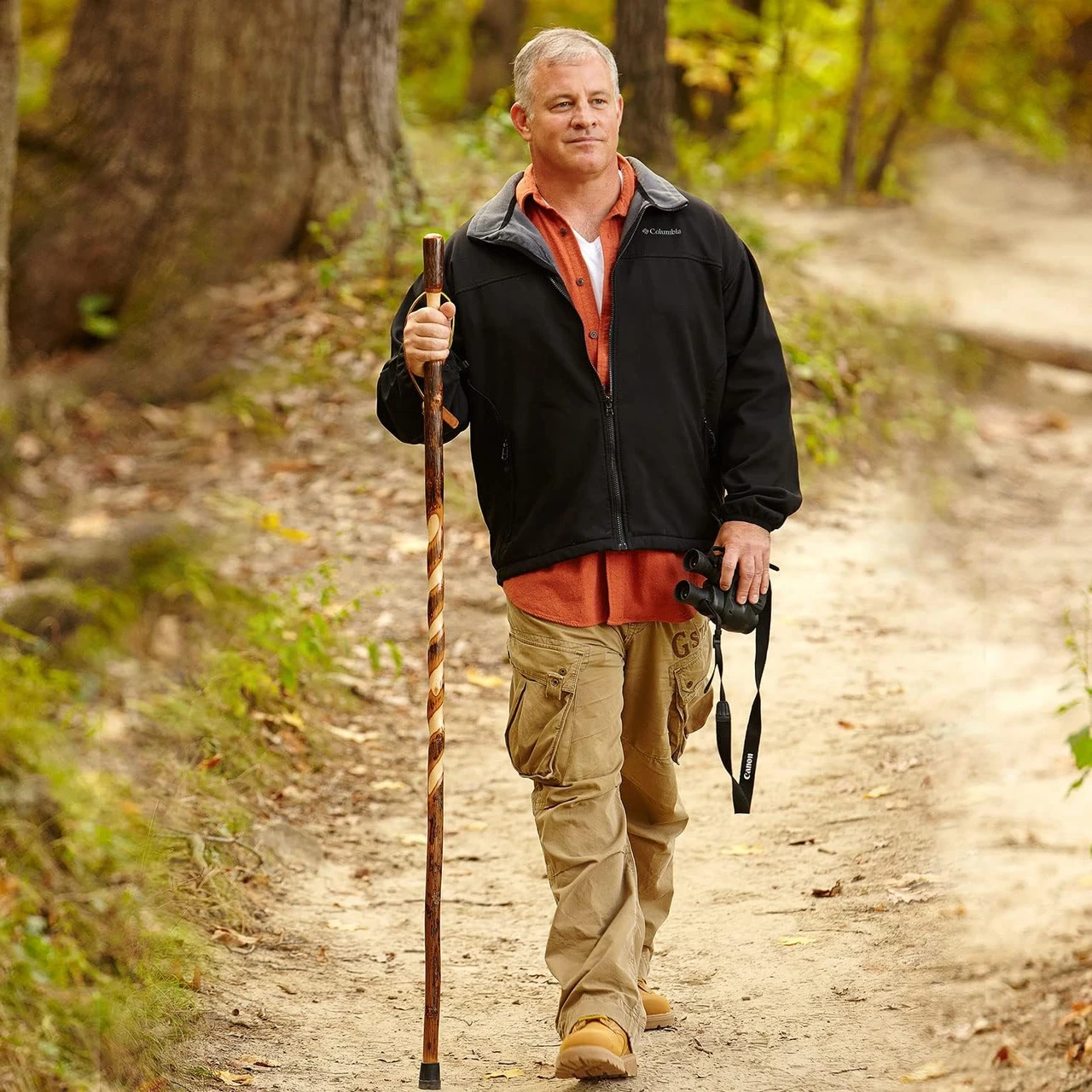 Brazos Twisted Hickory Rustic Walking Stick (602-3000-128) — product image 2