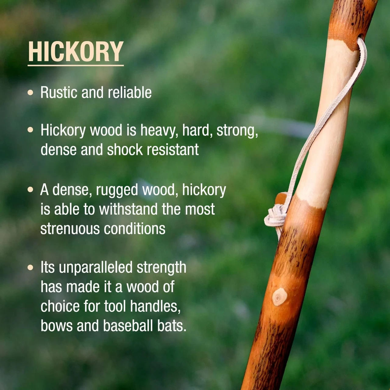 Brazos Twisted Hickory Rustic Walking Stick (602-3000-128) — product image 3