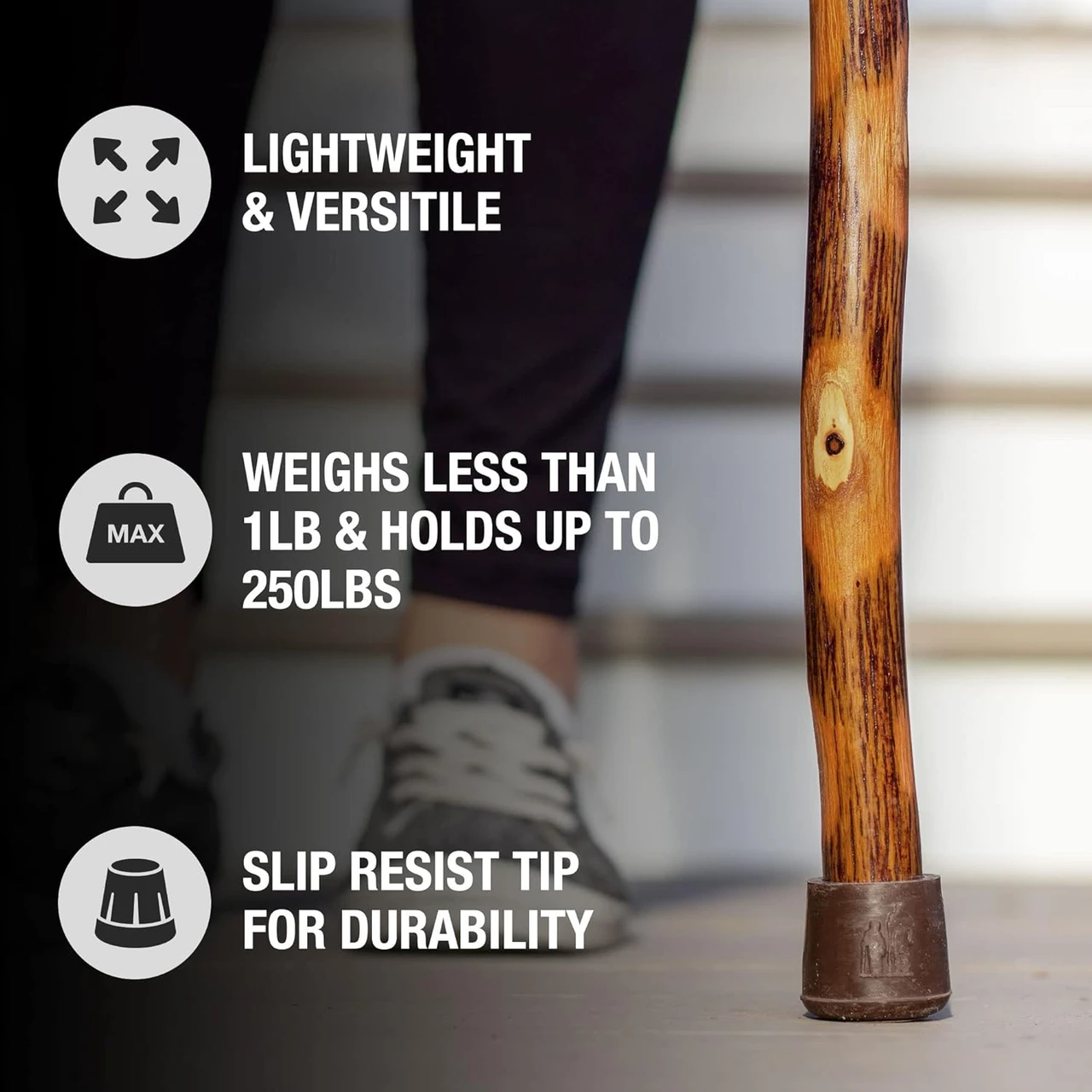 Brazos Twisted Hickory Rustic Walking Stick (602-3000-128) — product image 5