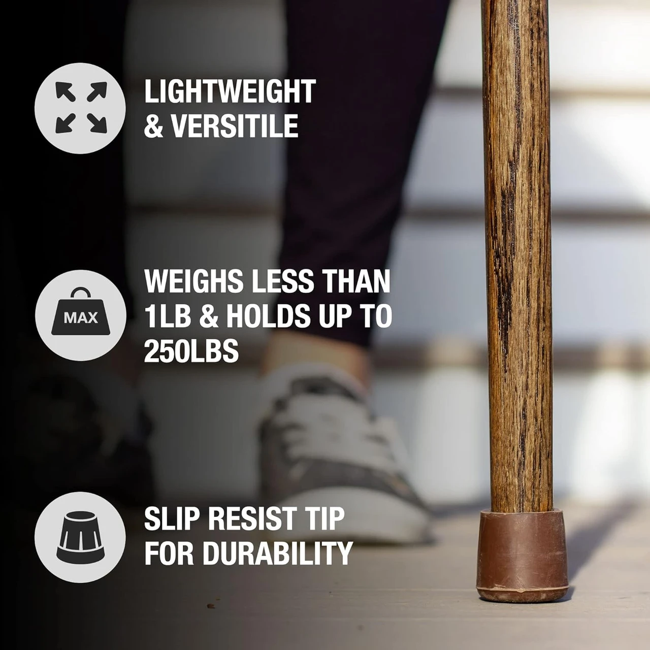 Brazos Twisted Oak Ergonomic Fitness Handcrafted Walking Stick (602-3000-108) — product image 5