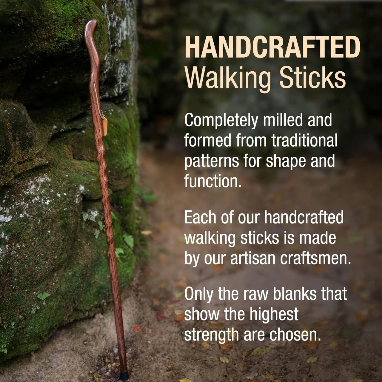 Brazos Twisted Oak Ergonomic Fitness Handcrafted Walking Stick (602-3000-108) — product image 6