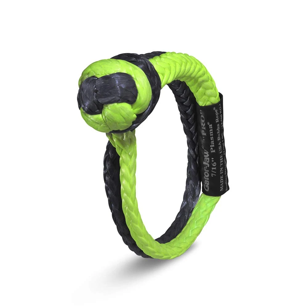 Bubba Rope 7/16" Green/Black Gator-Jaw PRO Soft Shackle (176745PROGB) — product image 5