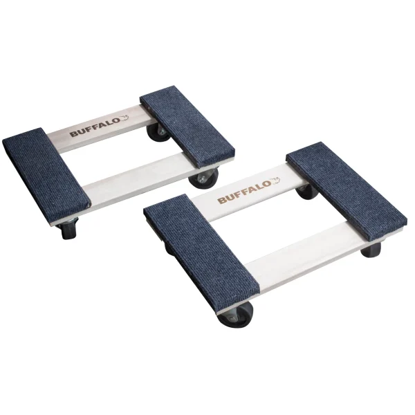 Buffalo Tools FDOLLY182 1000 Lbs Compact 18 inch Furniture Dolly - 2 Pack