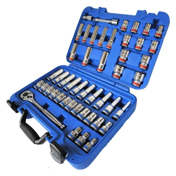 Cal-Van Tools A4005CR 1/2" Drive 12-Point SAE/Metric Ratchet & Socket Set, 47 Pcs