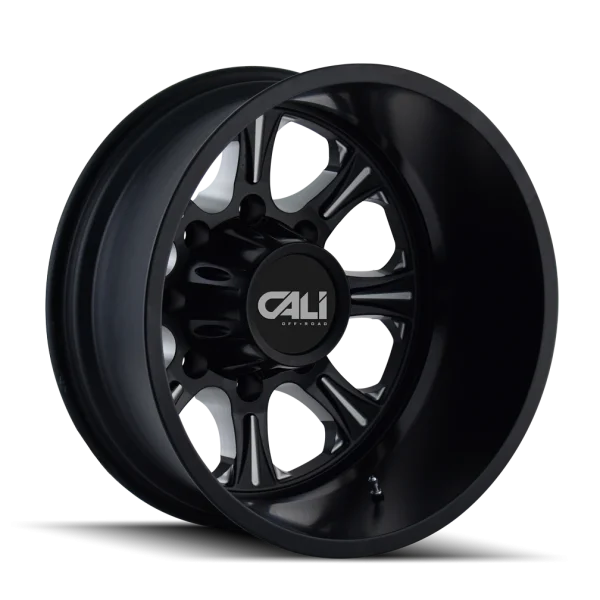 Cali Off-Road Brutal 9105 Rear Gloss Black Milled Wheels (9105-22879BR)
