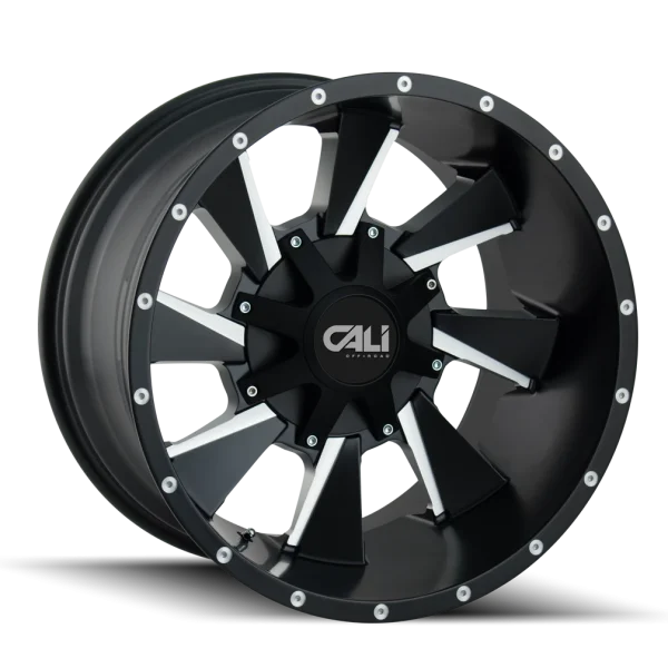 Cali Off-Road Distorted 9106 Satin Black Milled Wheels
