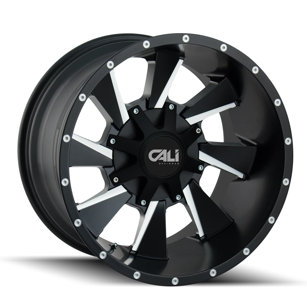Cali Off-Road Distorted 9106 Satin Black Milled Wheels