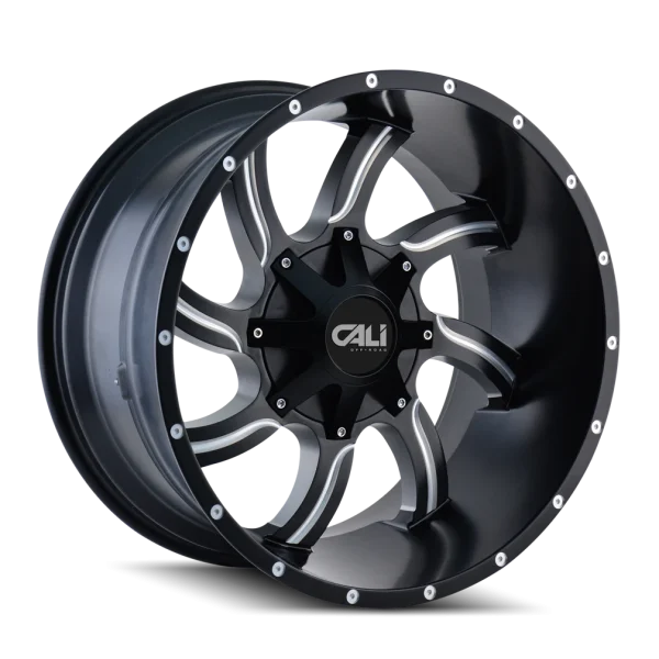 Cali Off-Road Twisted 9102 Satin Black Milled Wheels