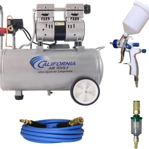 California Air Tools 8 Gal Air Compressor w/ LVLP Spray Kit (8010 PK)