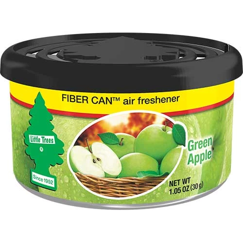 Car Freshner UFC-17816-24 Little Trees Air Fresheners Green Apple Fiber, 4 Pack
