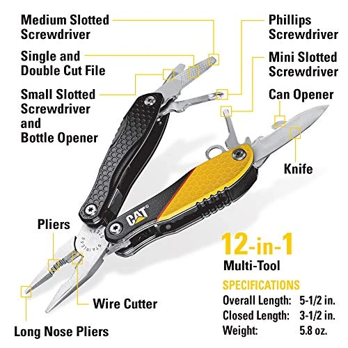 Caterpillar 240192 3 Piece 12-in-1 Multi-Tool, Knife, and Multi-Tool Key Set — product image 5