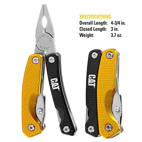Caterpillar 980028 8-in-1 Multi-Pliers, Black and Yellow Handle, Tool — product image 3