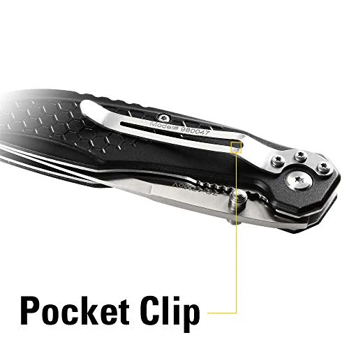 Caterpillar 980047 Linerlock Stainless Steel Straight Edge Tanto Folding Knife 3" — product image 2