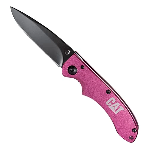 Caterpillar 980060 Pink Linerlock Drop Point Folding Knife