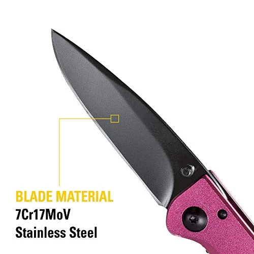 Caterpillar 980060 Pink Linerlock Drop Point Folding Knife — product image 4