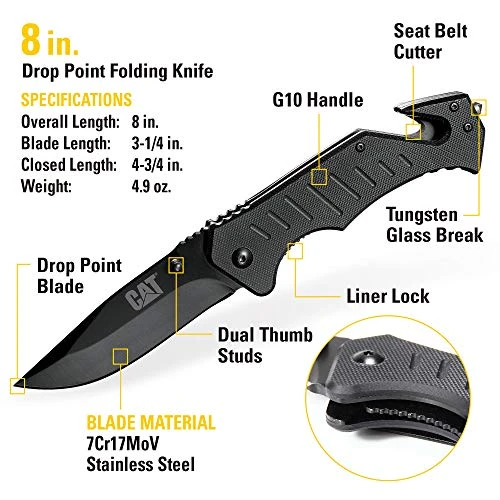 Caterpillar 980103 4 Pc. Mft, Folding Knife, Pocket Tool Set, Tool Sets — product image 4