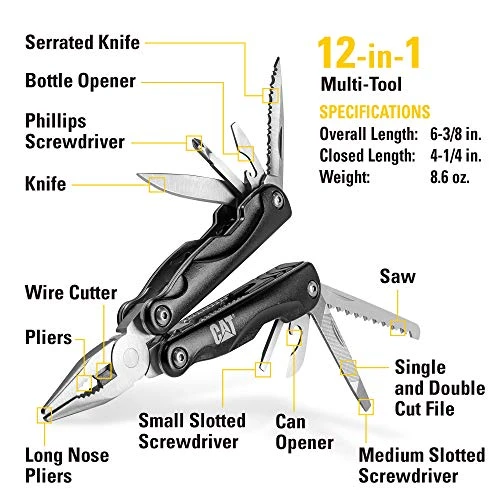 Caterpillar 980103 4 Pc. Mft, Folding Knife, Pocket Tool Set, Tool Sets — product image 5