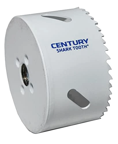 Century Shark Tooth white hole saw with mounting opening and side slots