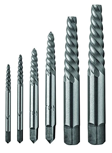 Century Drill Spiral Flute Screw Extractor Set 6 Piece Square Shank (73414) — product image 2
